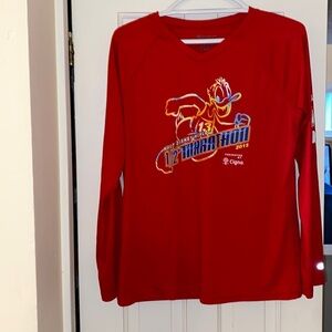 Champion Disney Donald Duck WDW Half Marathon 2015 Race Shirt Women's Large